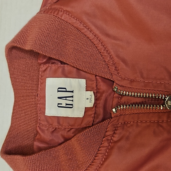 Gap Pink Nylon Bomber Jacket Pink Size S - Picture 4 of 12